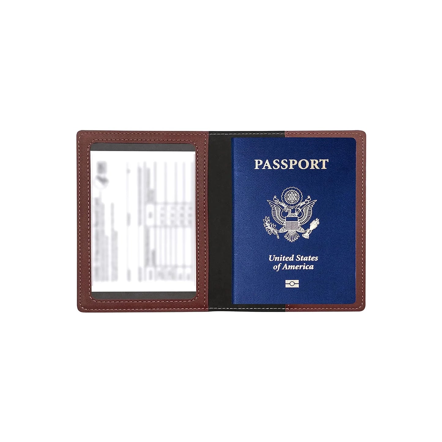 Leather Passport Holder Wallet – Unisex Travel Card Cover
