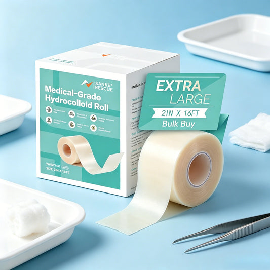 Hydrocolloid Wound Care Roll, Cut-to-Size Patch, Self-Adhesive Waterproof Super Absorbent Dressing, First Aid Essential. Peaceful Pleasures Health and Wellness
