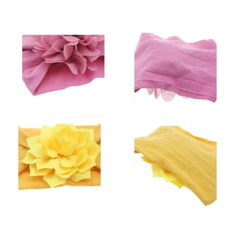 Baby Girl Floral Headband | Soft Nylon Elastic Hair Wrap 0–3Y