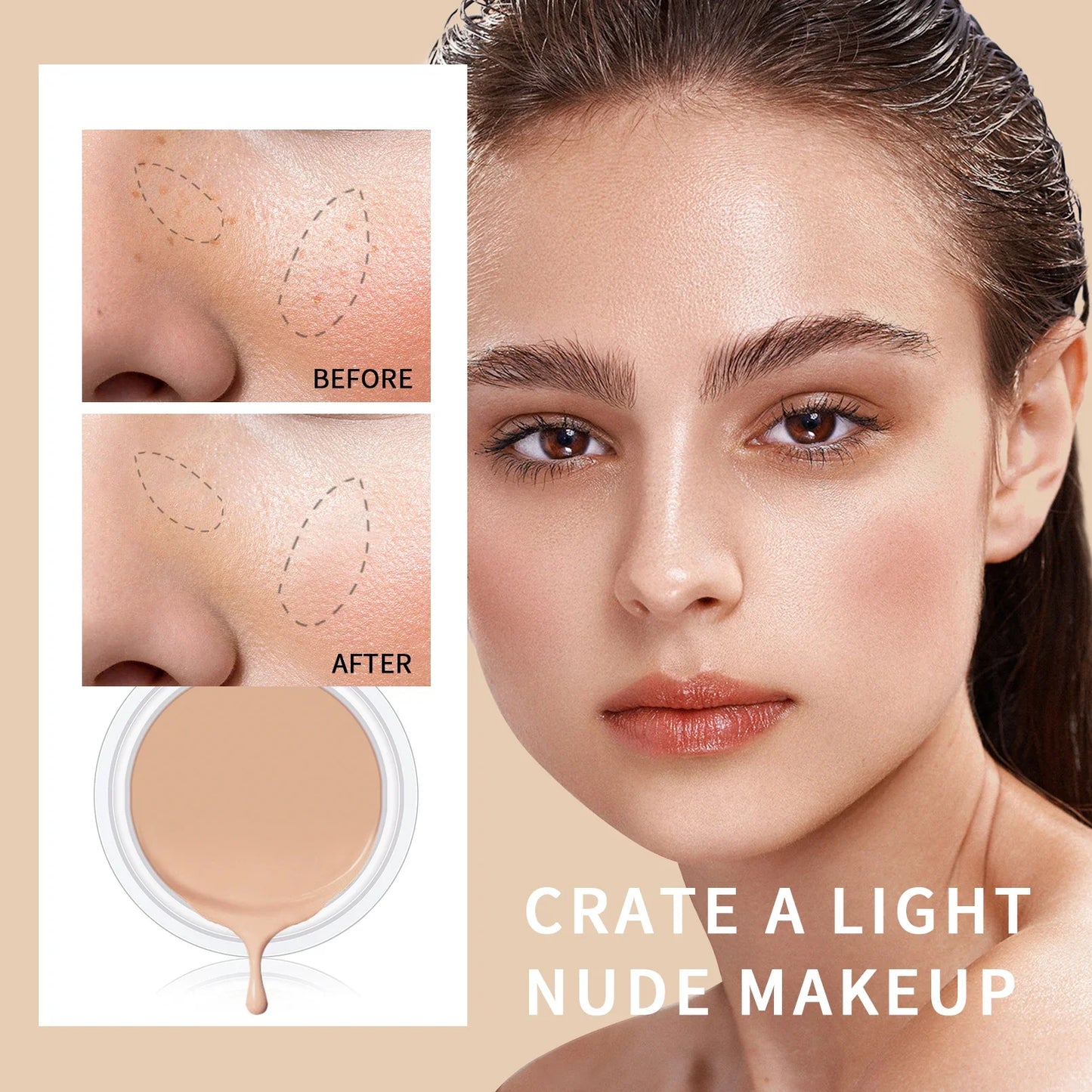 QIC Full Coverage Waterproof Concealer – All Skin Types