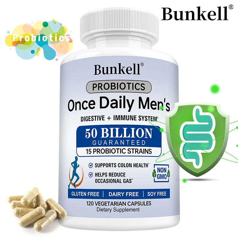 High Strength Probiotics 50B CFU with Prebiotics & Digestive Enzymes for Men - Gas, Bloating, Gut, Digestion & Immune Support Peaceful Pleasures Health and Wellness