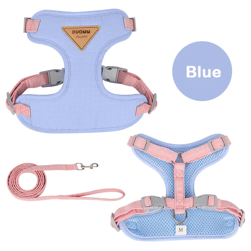 Breathable Puppy Harness & Leash Set – Small & Medium Dogs