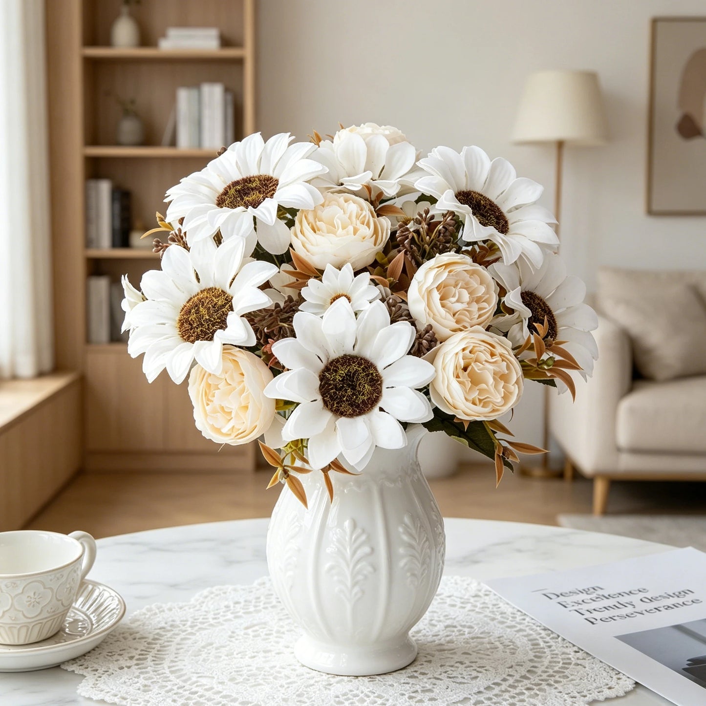 Silk Artificial Sunflowers Bouquet – Wedding & Home Decor