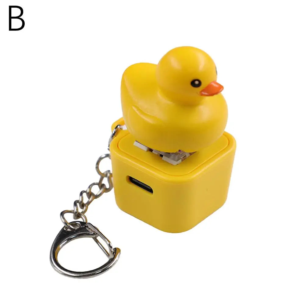 Duck & Frog LED Fidget Clicker Keychain with Sound | USB-C