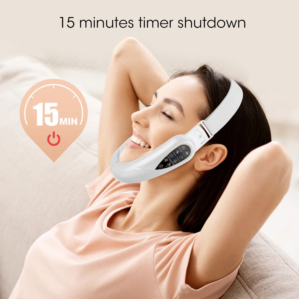 V Face Facial Machine Electric V-Line Up Lift Belt Face Massage LED Face Skin Lifting Firming Beauty Device Double Chin Reducer Peaceful Pleasures Health and Wellness