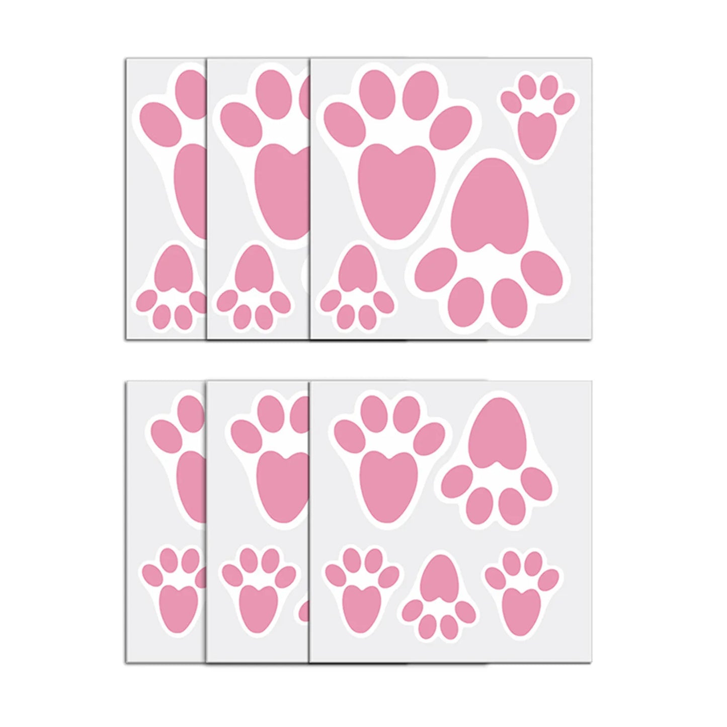 Easter Bunny Paw Print Floor Clings Decals Easter Floor Stickers Pink Bunny Paw Prints Floor Decals For Easter Floor Decoration Peaceful Pleasures Health and Wellness Pink