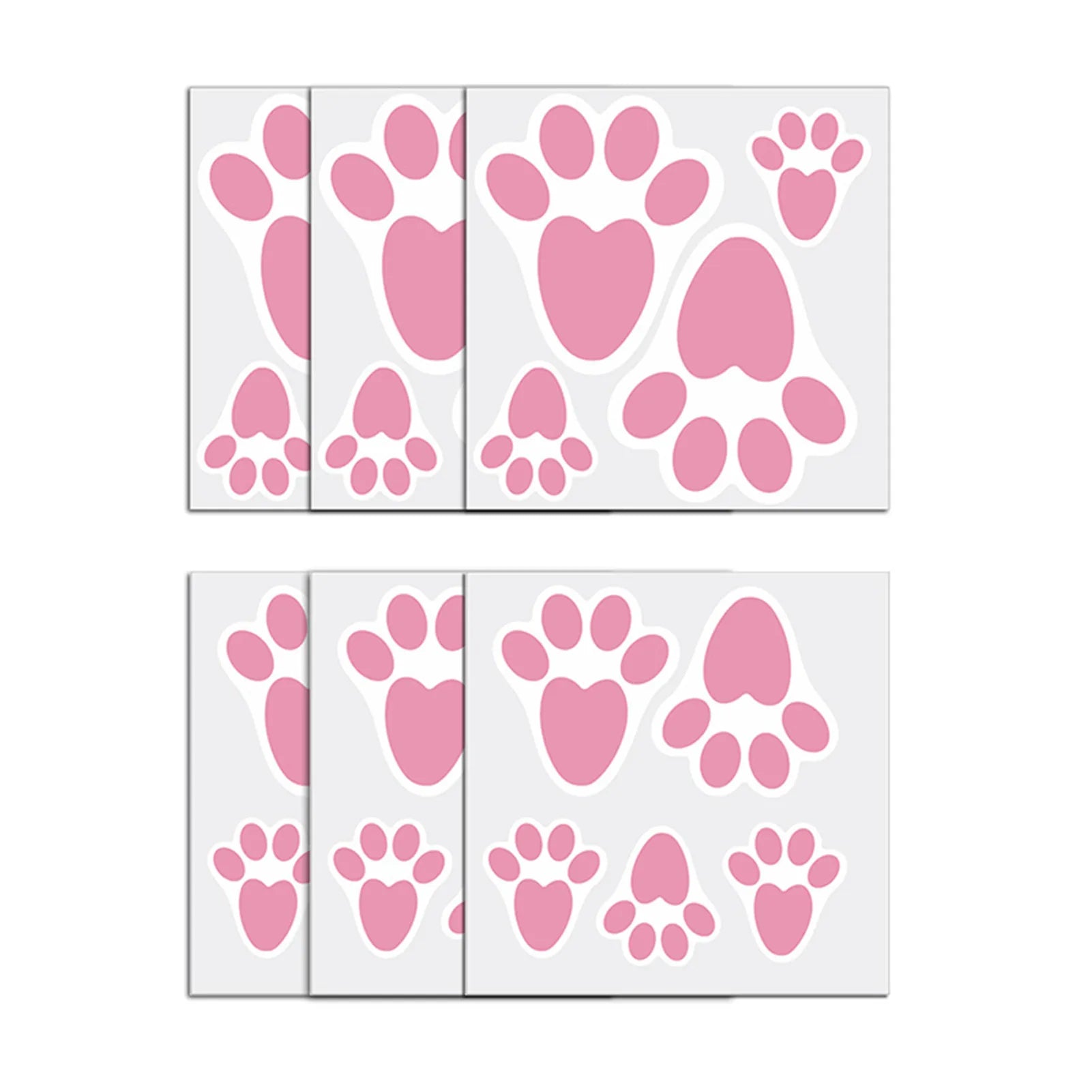 Easter Bunny Paw Print Floor Clings Decals Easter Floor Stickers Pink Bunny Paw Prints Floor Decals For Easter Floor Decoration Peaceful Pleasures Health and Wellness Pink