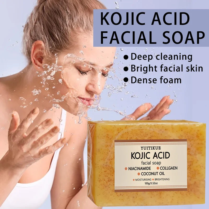 YUITIKUE Kojic Acid Brightening Soap – Niacinamide & Coconut Oil