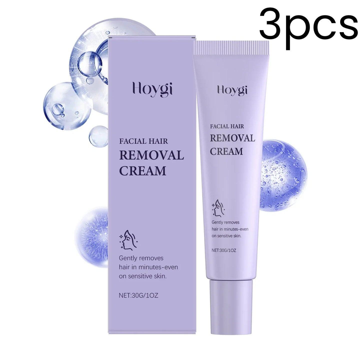 Hoygi Facial Hair Removal Cream – Gentle Depilatory 30g