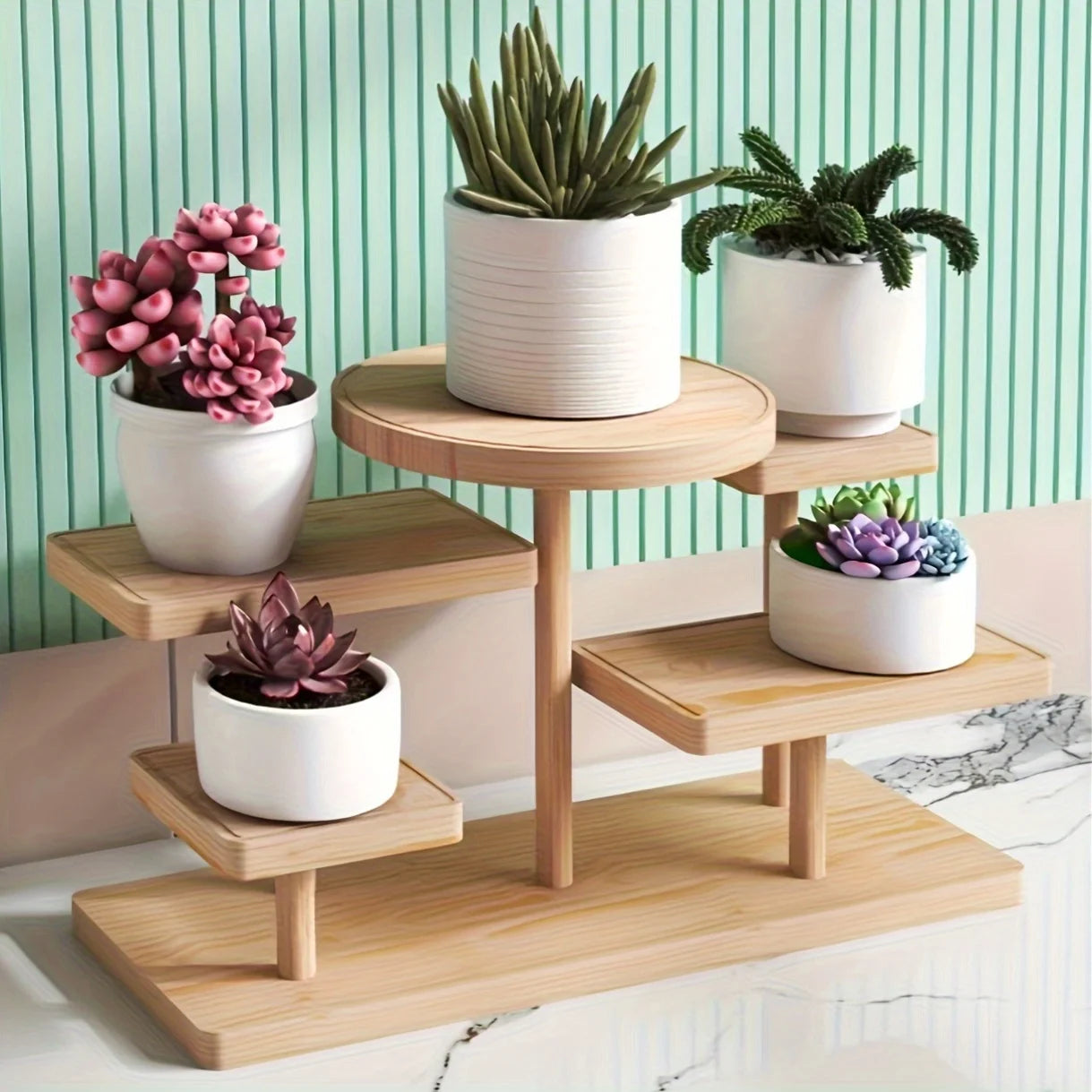 Wooden Tiered Display Stand – Cupcake, Perfume & Spice Rack