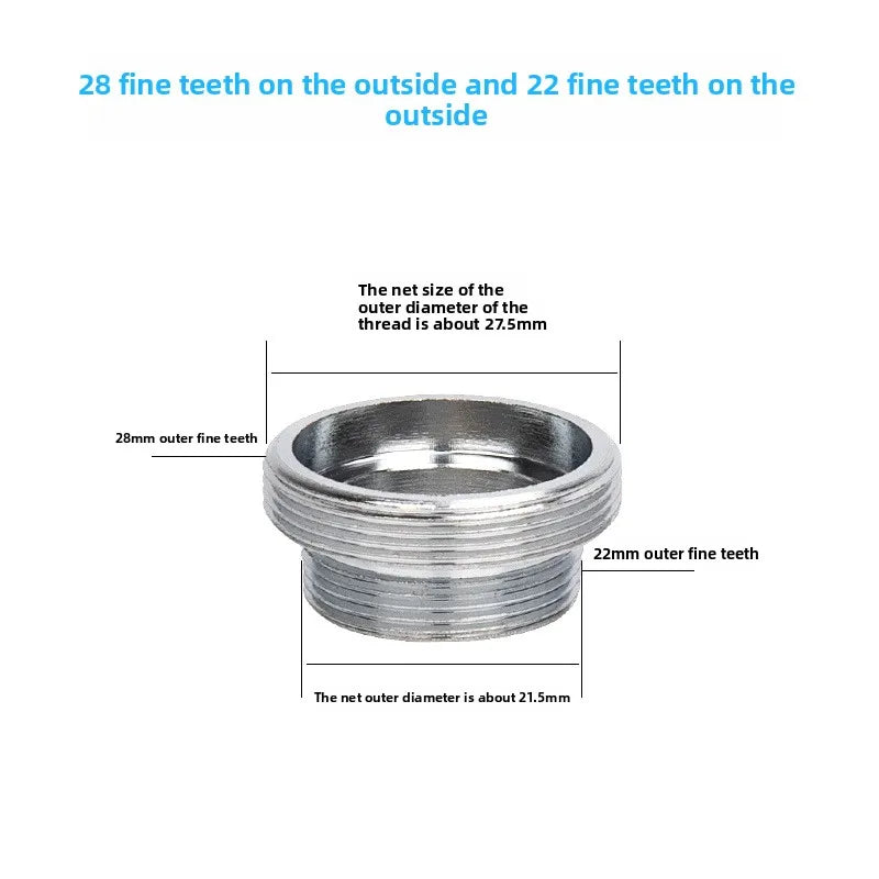 Faucet Thread Adapter 16–32mm Internal & External Fine Tooth