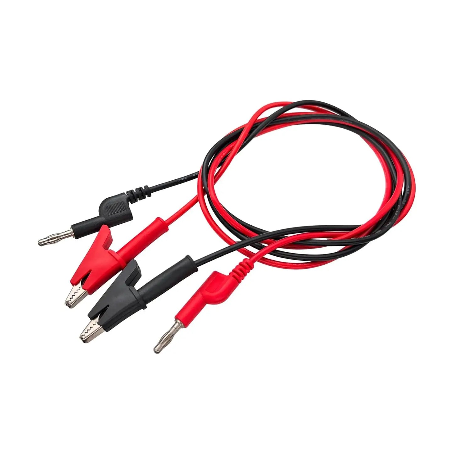 2-Pack Banana Plug Alligator Clip Test Lead Wires 15A 1M