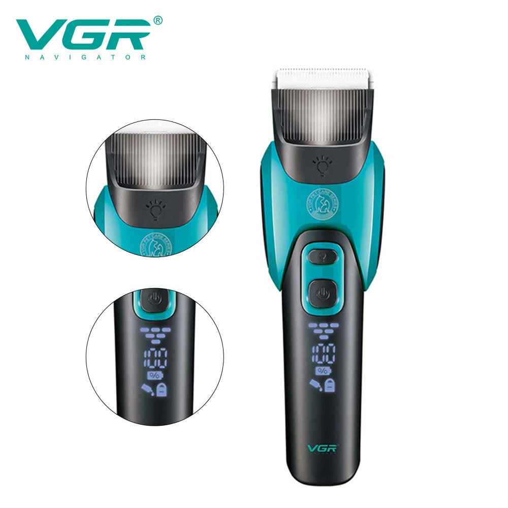 VGR 208 Pet Shaver Sharp Blade Deep Cleaning Hair Trimmer Safe and Reliable USB Pet Hair Removal Electric Push Cutting Razor Peaceful Pleasures Health and Wellness