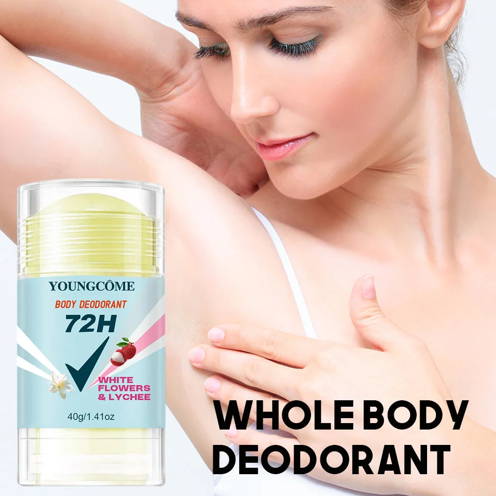  Body Deodorant 72H Anti Sweating Keep Drying Lasting Fragrance Remove Armpit Odor Underarm Refresh Sticks Fade Body Odor Peaceful Pleasures Health and Wellness