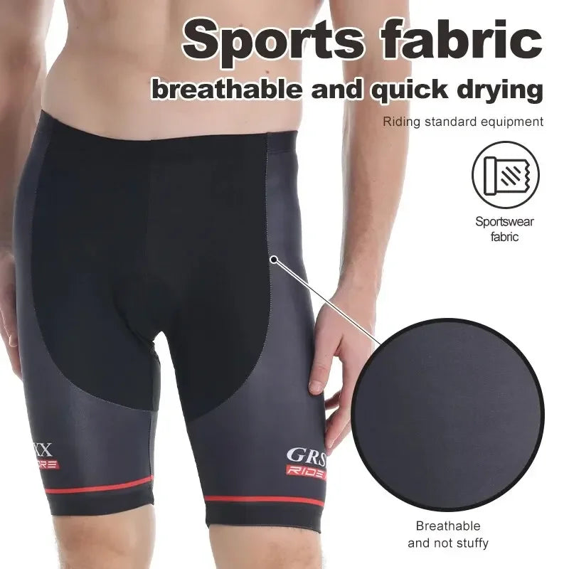 Men's Cycling Bib Shorts – 5D Gel Pad, Anti-Slip & Breathable