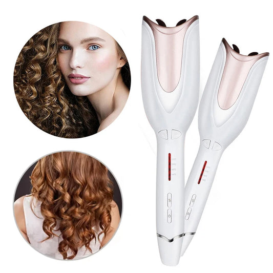 Fully automatic electric rotary hair curler for creating big waves does not damage hair resistant to heat Peaceful Pleasures Health and Wellness