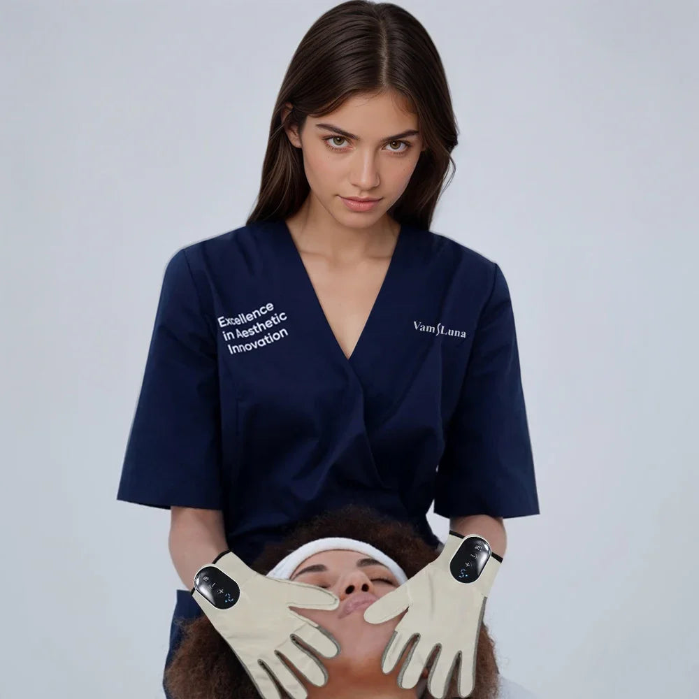 VamsLuna Microcurrent EMS Massage Gloves | Skin Tightening