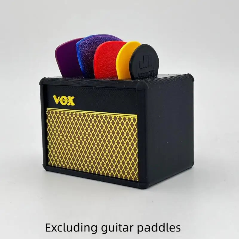 3D Printed Guitar Pick Holder – Vintage Amp Design, Holds 5 Picks