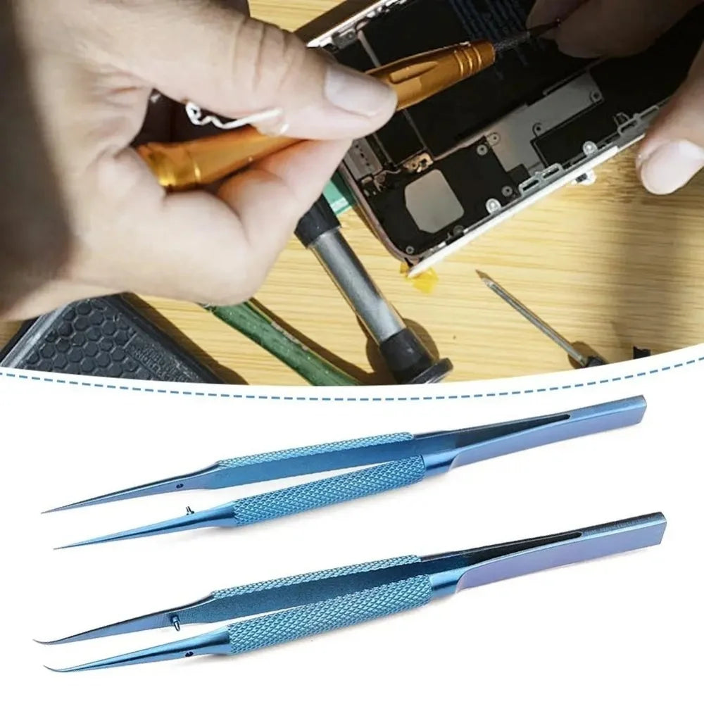 Titanium Precision Tweezers – Antimagnetic PCB Phone Repair Tool