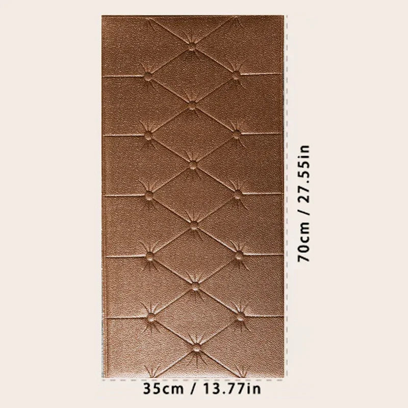 Thickened self-adhesive 3D wall sticker wallpaper tatami anti-collision wall pad children's bedroom living room soft foam pad Peaceful Pleasures Health and Wellness 70cmX35cm-10pcs 6 United States