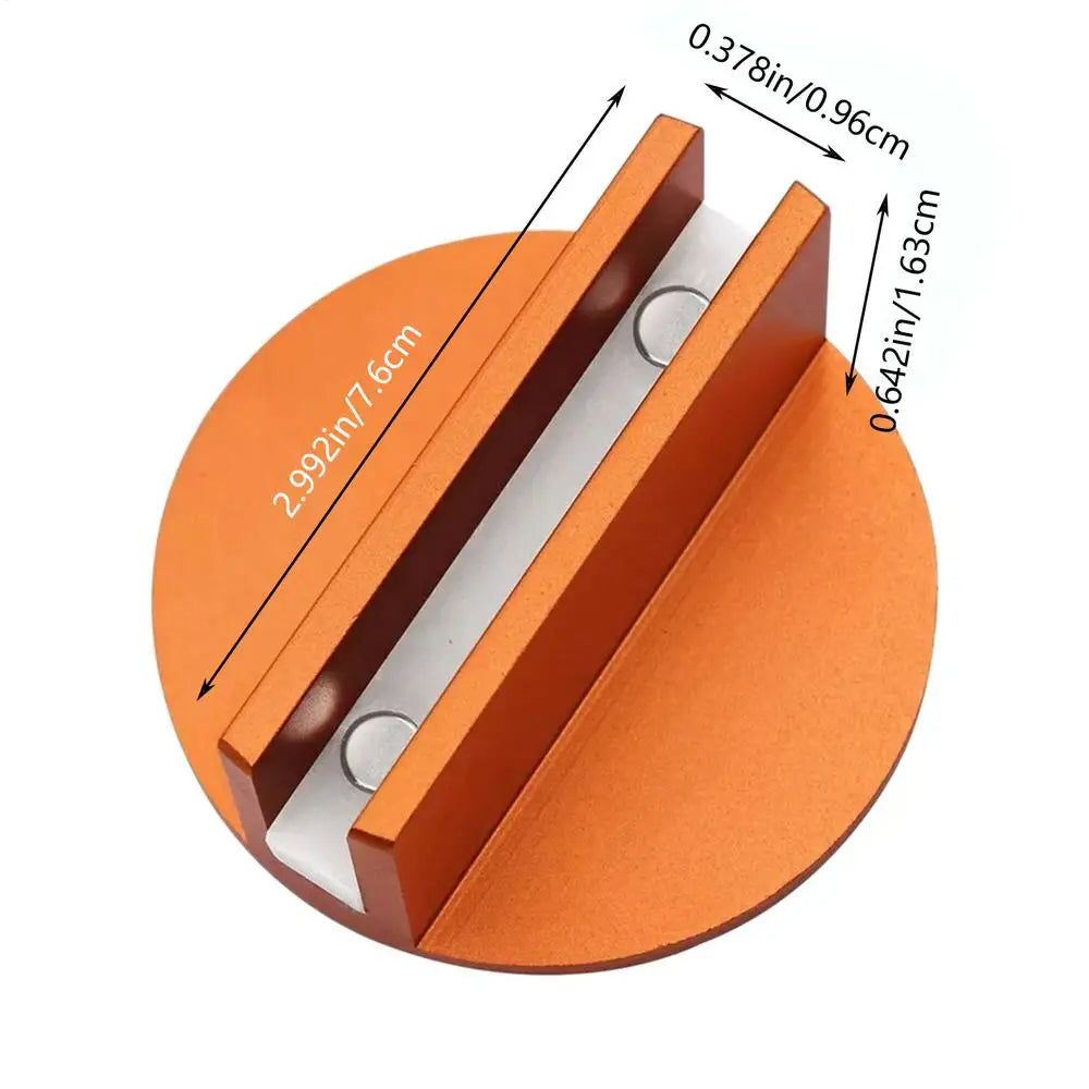 Magnetic Pinch Weld Jack Pad Frame Guide Rail Adapter Magnetic Jack Pad Adapter Aluminum Slotted Jack Puck Pinch Weld Frame Rail Peaceful Pleasures Health and Wellness Orange