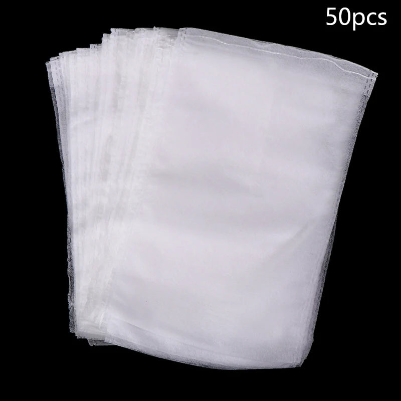 50Pcs Grapes Fruit Protection Bags Pest Control Anti-Bird Garden Netting Bags Mesh Agricultural Tree Garden Tool Bags〔Nest〕 Peaceful Pleasures Health and Wellness 24 x 38cm