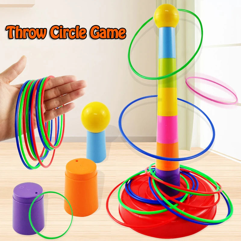 Kids Ring Toss & Stacking Cups 2-in-1 Game | Ages 3+