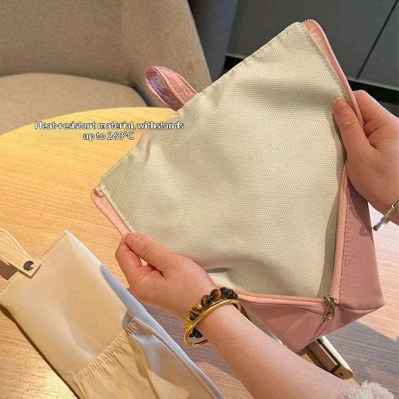Portable Curling Iron Storage Bag Hair Dryer Travel Storage Bag Reusable Zippered Storage Bag Travel Accessories Peaceful Pleasures Health and Wellness