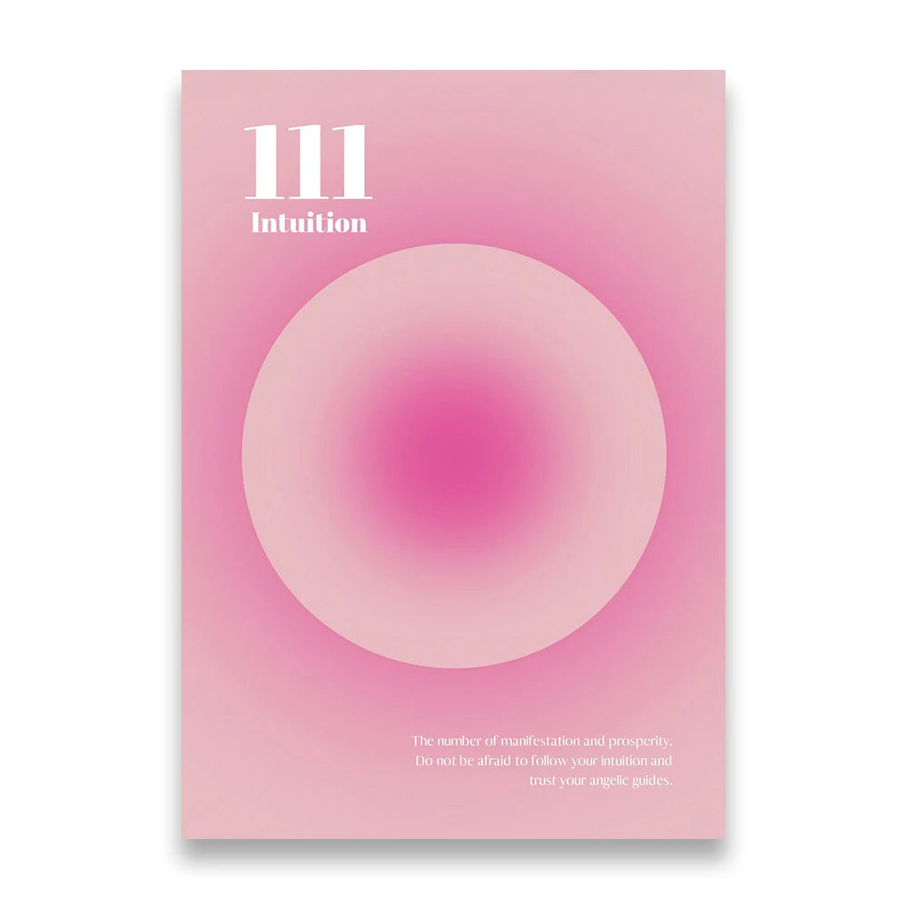Pink Aura Spiritual Affirmation Canvas Wall Art | Nordic Print