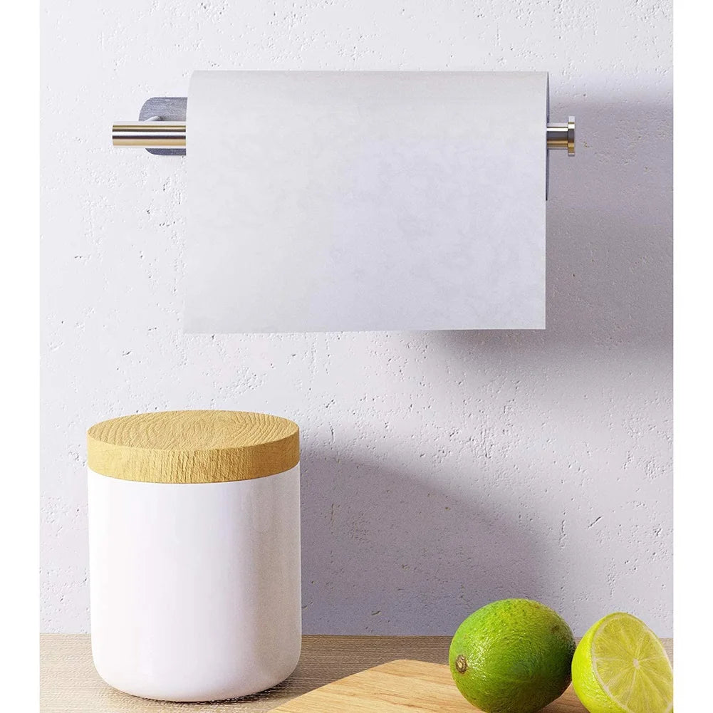A36T-2X Paper Towel Holder- Self Adhesive Or Drilling Und Er Cabinet Sticky Paper Towel Holder Wall Mount Peaceful Pleasures Health and Wellness