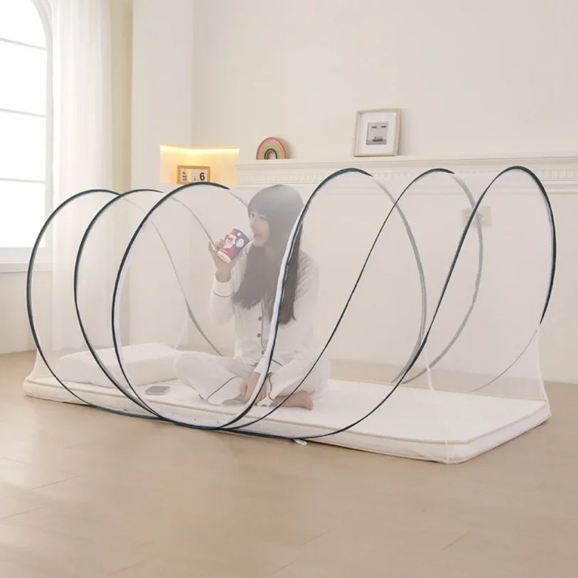 Portable Folding Travel Mosquito Net – Single Bed Screen Tent