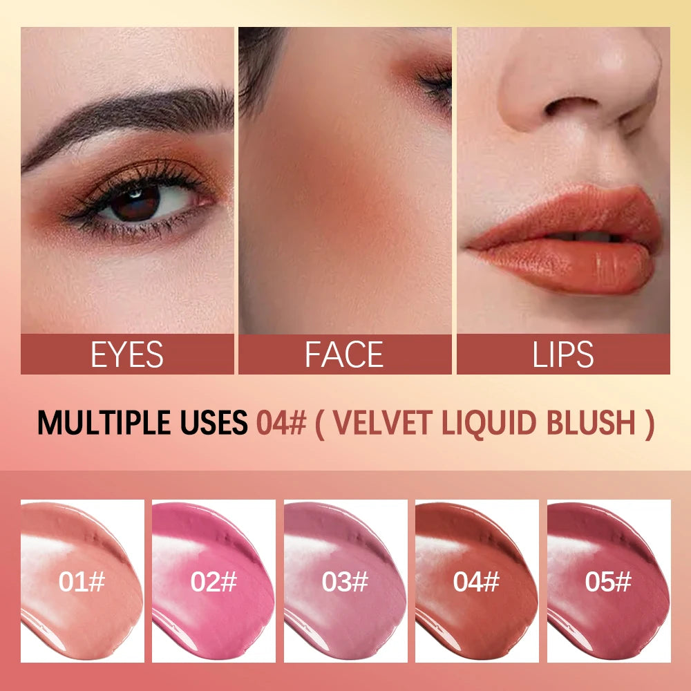 Matte Liquid Blush Velvet Blusher Orange Peach Face Pigment Lasting Beauty Natural Cheek Tint Cream Blush Makeup Maquiagem7.5ml Peaceful Pleasures Health and Wellness