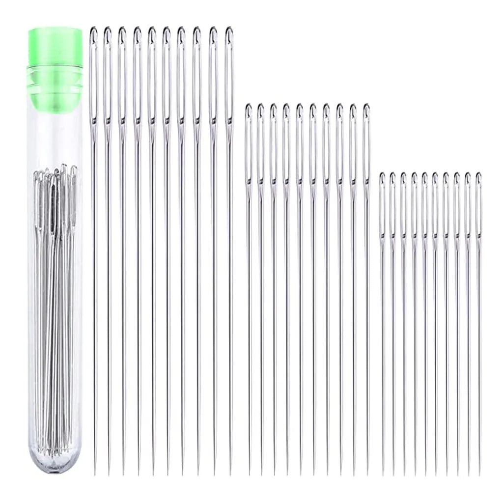 30PCS 5 Sizes Big Eye Sewing Machine Universal Stitching Supplies And Accessories Regular Useful Stitchcraft Needles Булавки Иго Peaceful Pleasures Health and Wellness