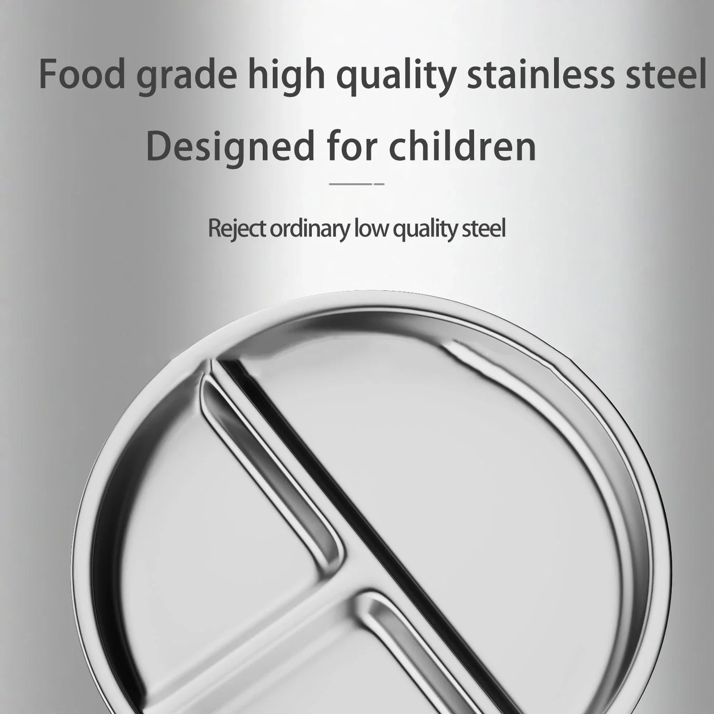 Stainless Steel Baby Suction Plate – BPA-Free, 9-Inch