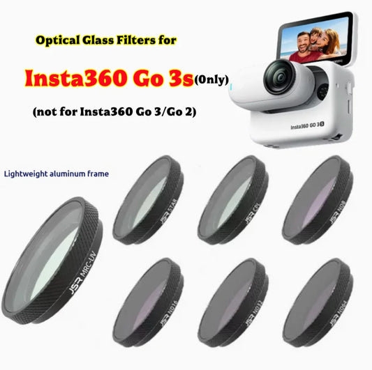JSR ND4–ND64 Optical Glass ND Filters for Insta360 GO 3S Action Camera Filter Oasis Select