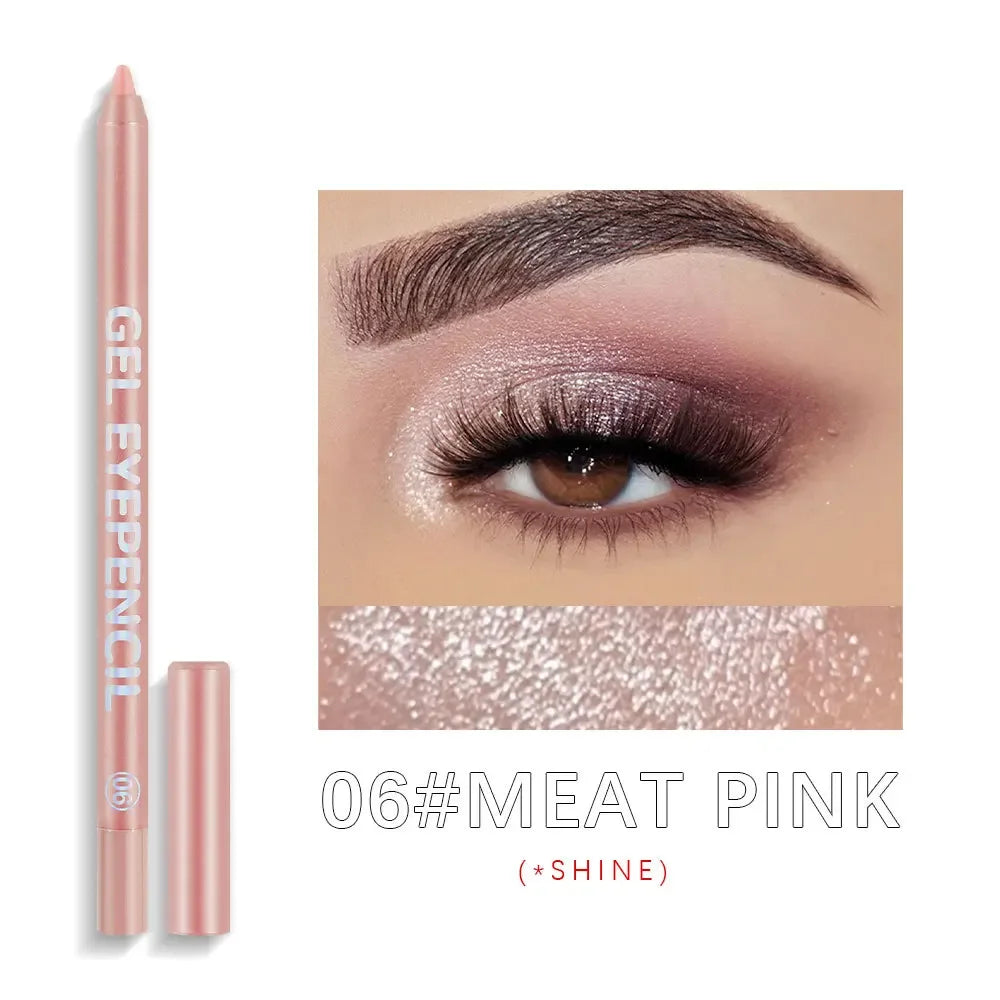 Dragon Ranee 12-Color Pearlescent Waterproof Eyeliner Pencil