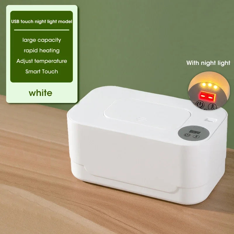 Baby Wipe Warmer with LED Display | USB Portable Dispenser