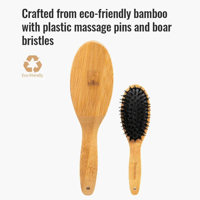 Truelove Bamboo Handle Pet Grooming Brush TLK28131 Peaceful Pleasures Health and Wellness