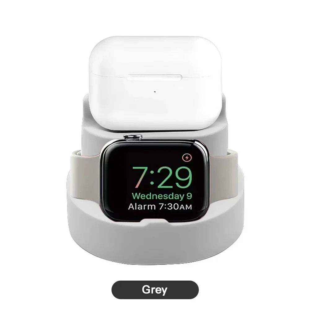 3-in-1 Silicone Charging Stand for Apple Watch & Earphones
