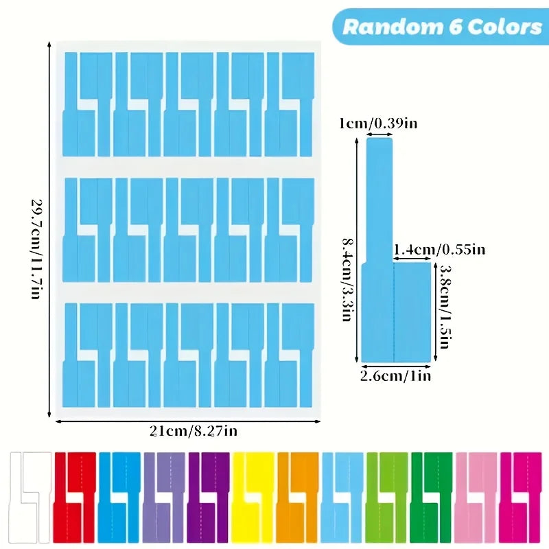 Self-adhesive Cable Labels Colorful Waterproof Wire Marking Ties