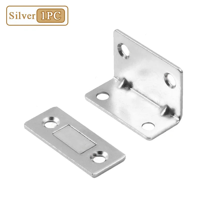 L-Shape No-Drill Magnetic Cabinet Door Catch | 1–20 Pack