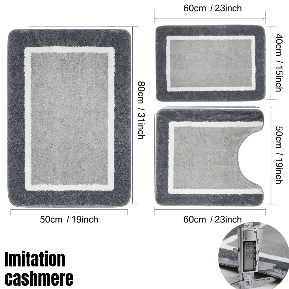 Sets Bath Mats Non Slip Memory Foam Bathroom Soft Rugs Water