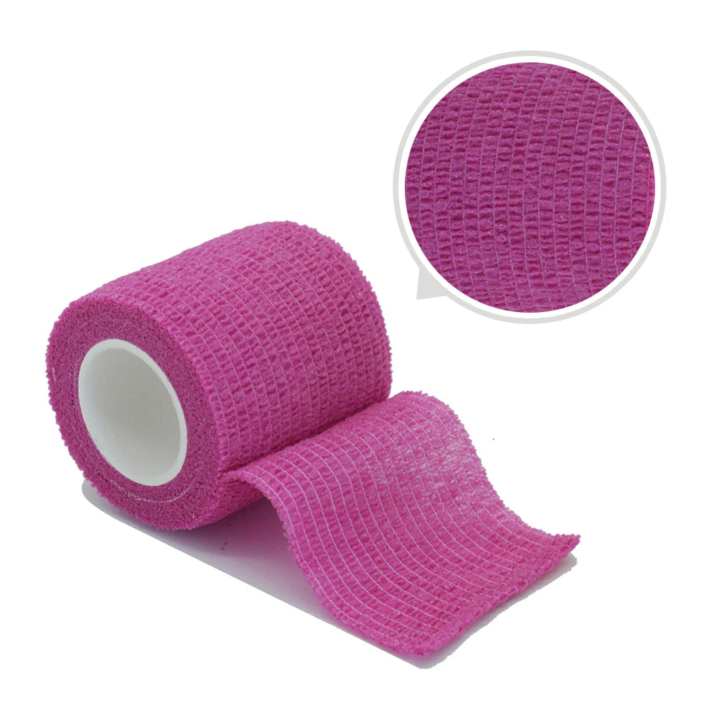 2.5/5/10cm*4.8m Gauze Bandage Self-adhesive Breathable Elastic Bandages for Sports Fixing Finger Wrist Leg Sports Protector Peaceful Pleasures Health and Wellness