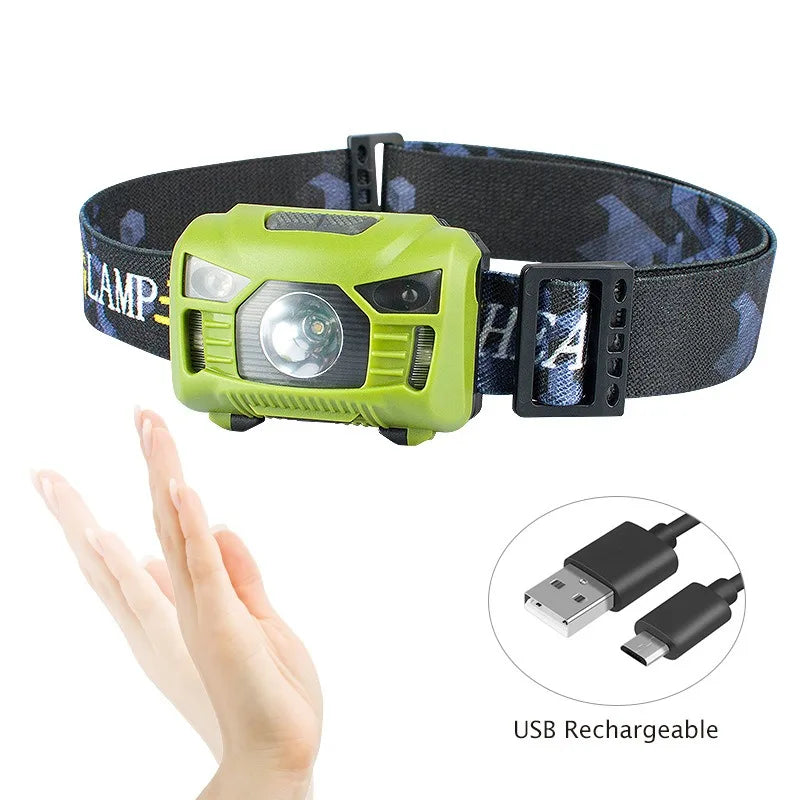 SHINEKNOT LED Headlamp – Waterproof, Sensor, USB-C Rechargeable
