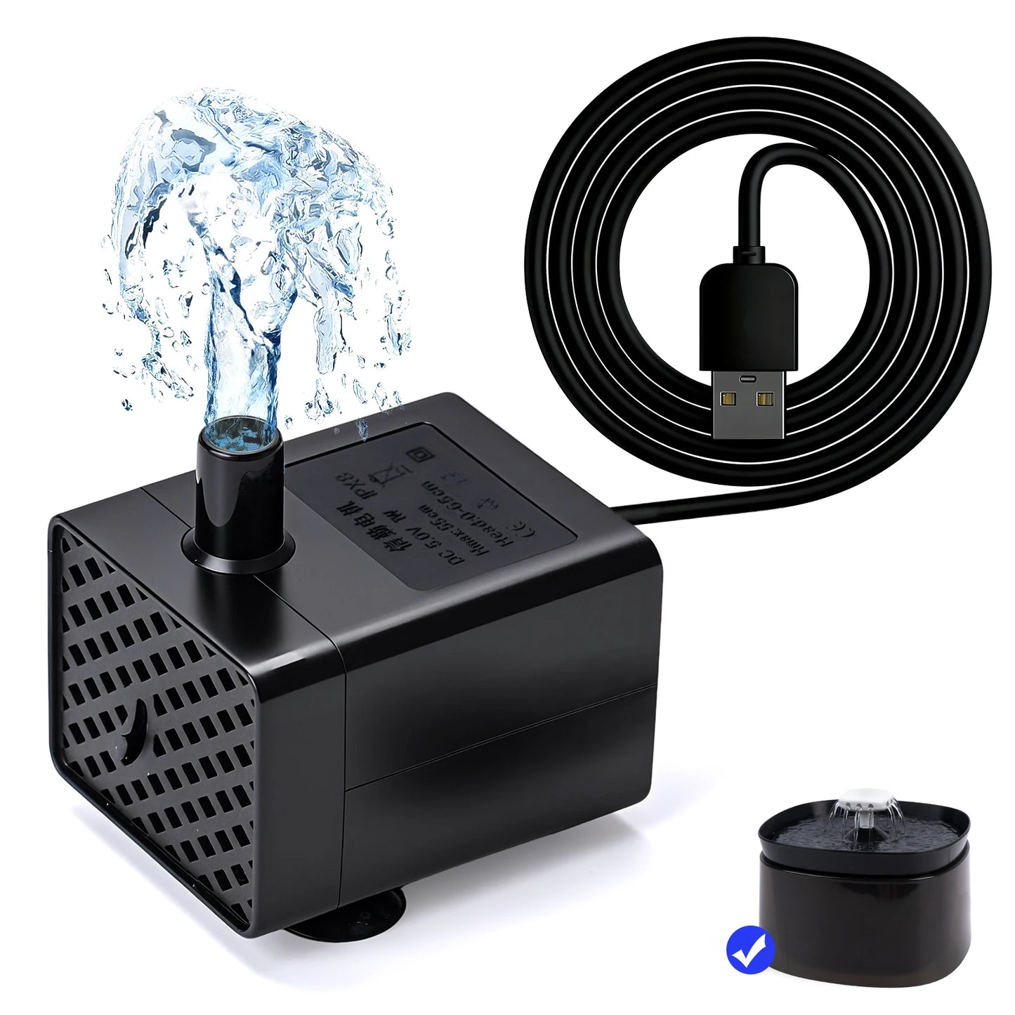 Water Pump Pet Cat Dispenser Anti Dry Burning Motor Replacement Dog