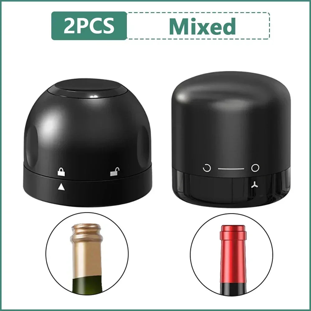 Silicone Wine & Champagne Bottle Stopper | Reusable Vacuum Seal