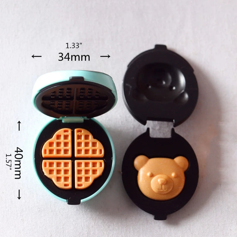 Dollhouse Miniature Waffle Maker Toy – Pretend Kitchen Play