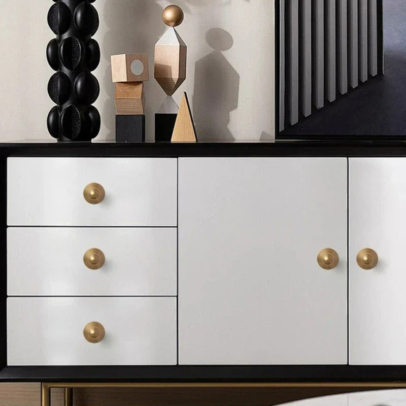 Brass Round Cabinet Handle – Gold, Silver & Antique Bronze