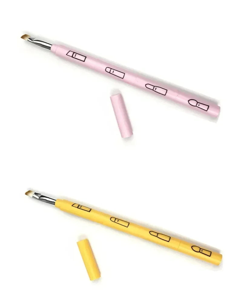 4 In 1 Professional Makeup Brush for Lip, Eyeliner and Eye Shadow, Portable Retractable, Travel Outdoor with Plastic Handle Peaceful Pleasures Health and Wellness