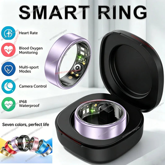 Colorful Smart Ring Women Men Blood Pressure Heart Rate Monitoring IP68 Waterproof 100+Sport Mode Super Light Smartring 2026 New Peaceful Pleasures Health and Wellness